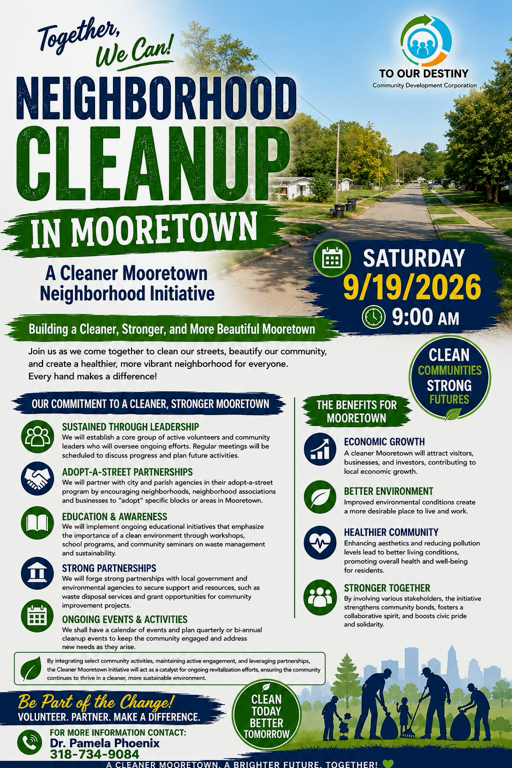 Neighborhood Cleanup in Mooretown flyer — Saturday September 19, 2026 at 9:00 AM